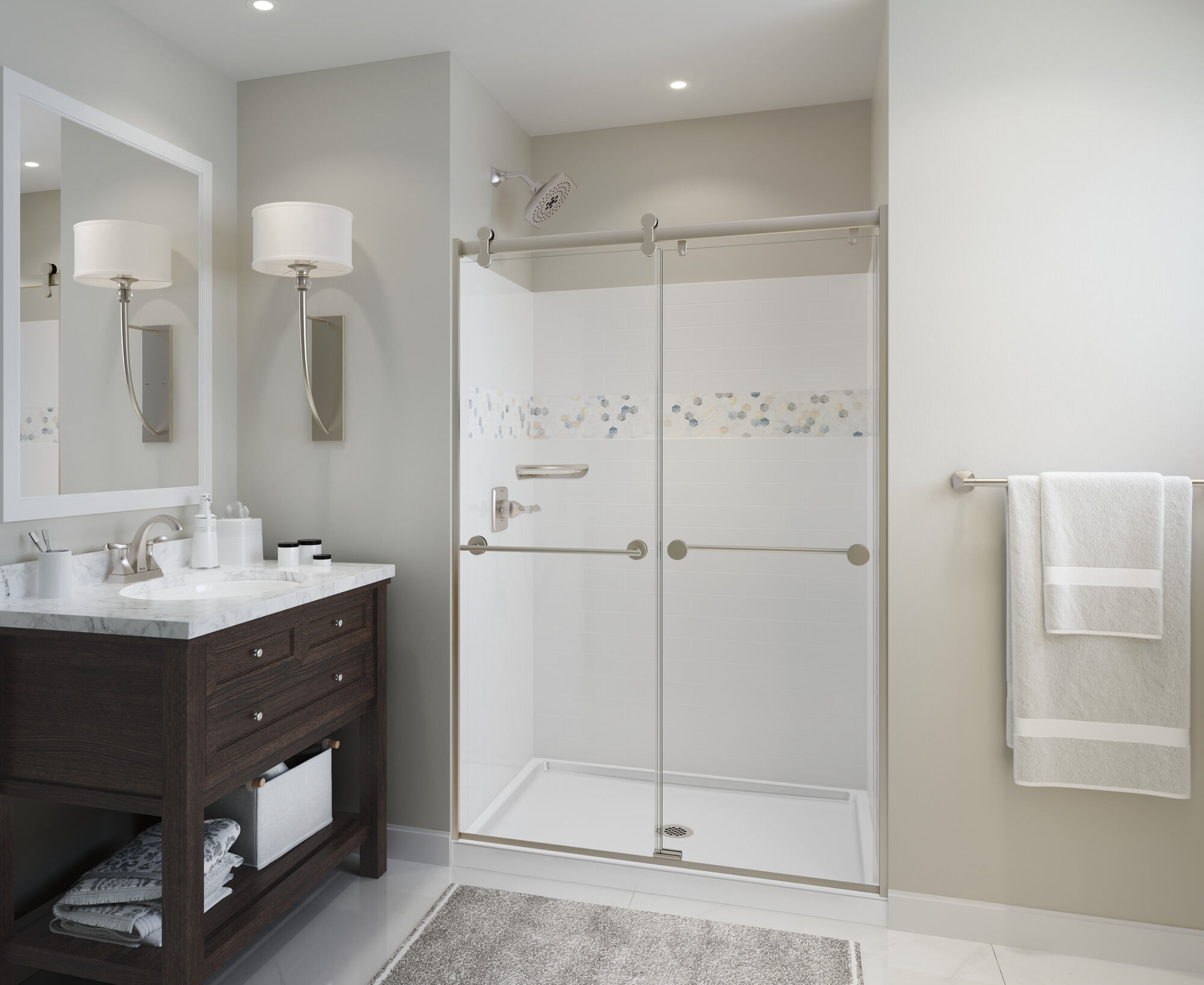 25741LF-SP Смеситель для ванной комнаты с двумя ручками Delta Faucet Everly Матовый никель Spotshield  - Вид №3