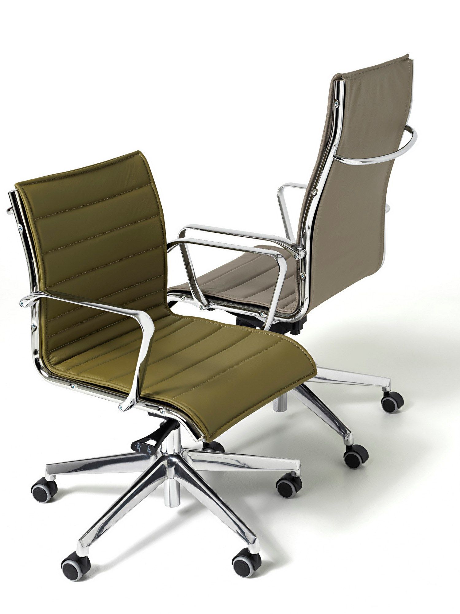 Кожаный офисный стул с подлокотниками с 5 спицами Diemme Окленд ARCH-00153332 - Вид №3