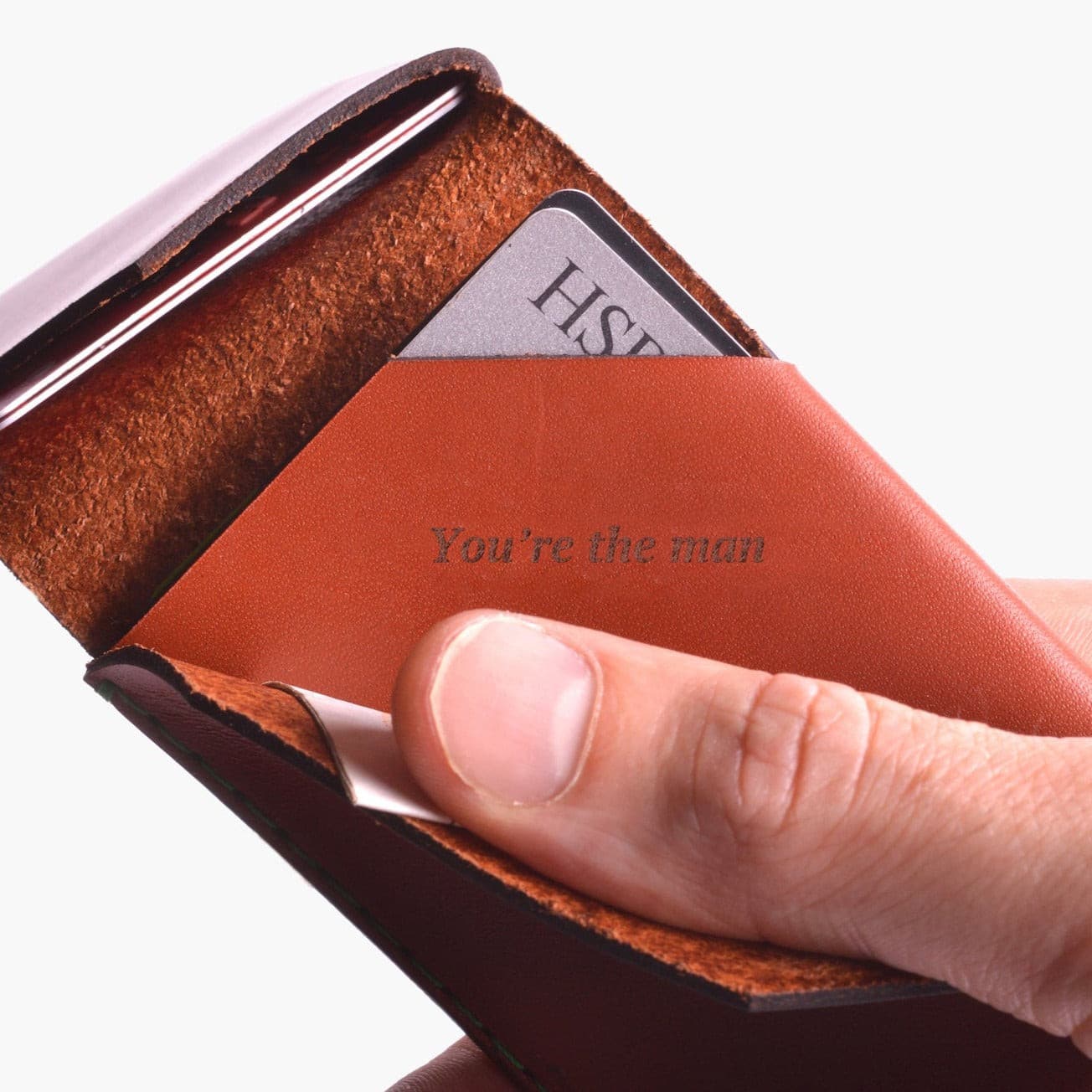 W102COGN Карточный кошелек - Коньяк Wingback  - Вид №6