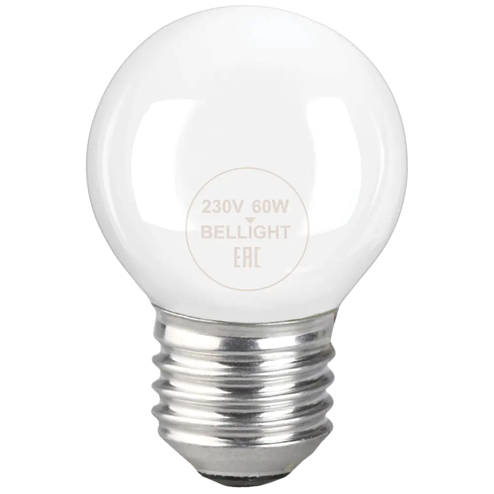 Лампа накаливания Bellight Е27 230 В 60 Вт шар 660 лм теплый белый цвет света для диммера STLM-2053519 - Вид №1
