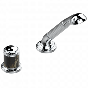 U95-6532/60A Смеситель керамический устанавливаемый на борту с ручным душем с ручкой одновременной регулировки – потока/температуры Thg-paris Malmaison Portoro Хром