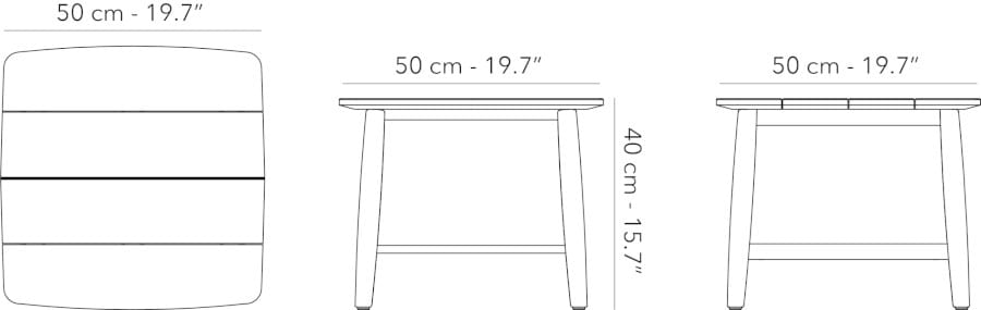 Квадратный стол из тикового дерева Jardinico Noa ARCH-00072773 - Вид №3