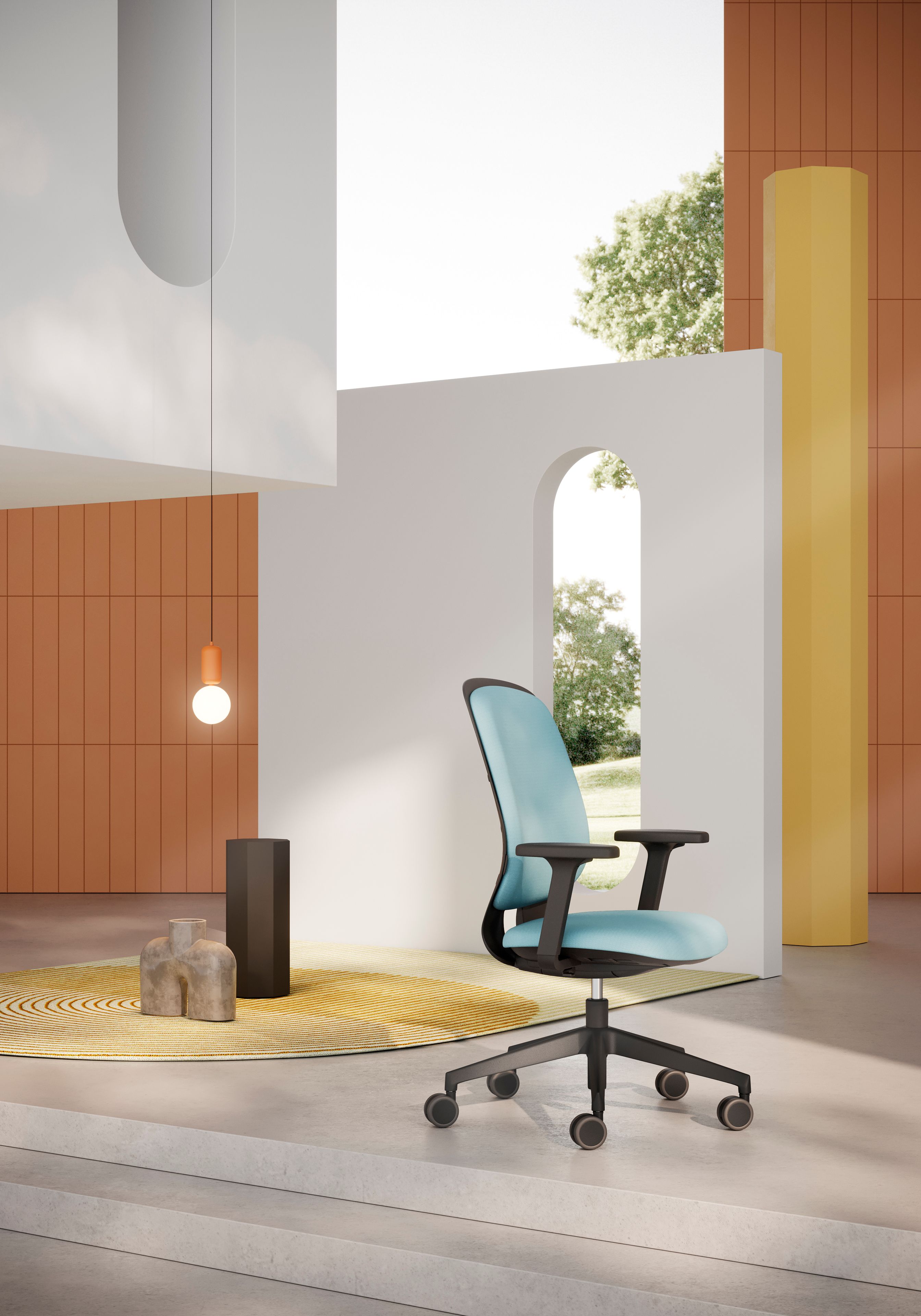 Тканевый поворотный операционный стул Kastel Key Smart ARCH-00058367 - Вид №7