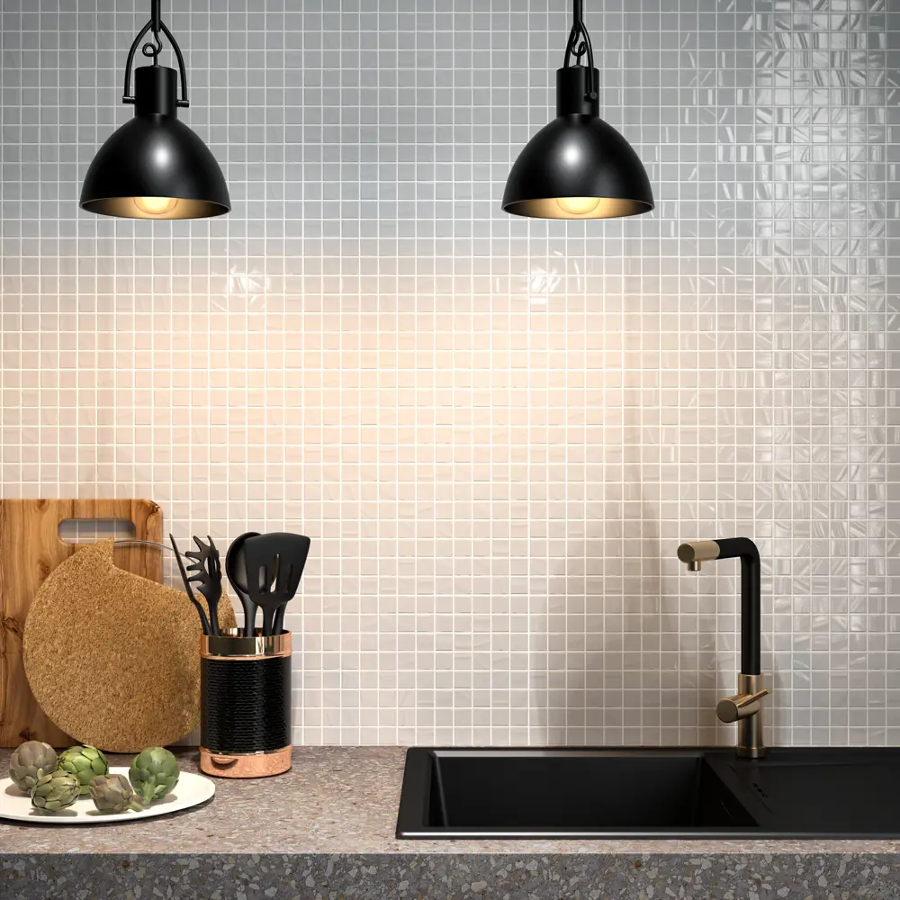 Мозаика Kerama Marazzi Темари — серебристый декор для интерьера 84774844