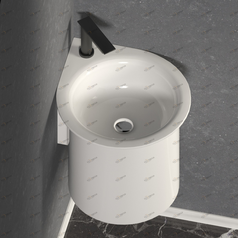 ACER1064RZEXMAR Подвесная раковина настенная круглая Agape IN -OUT белая