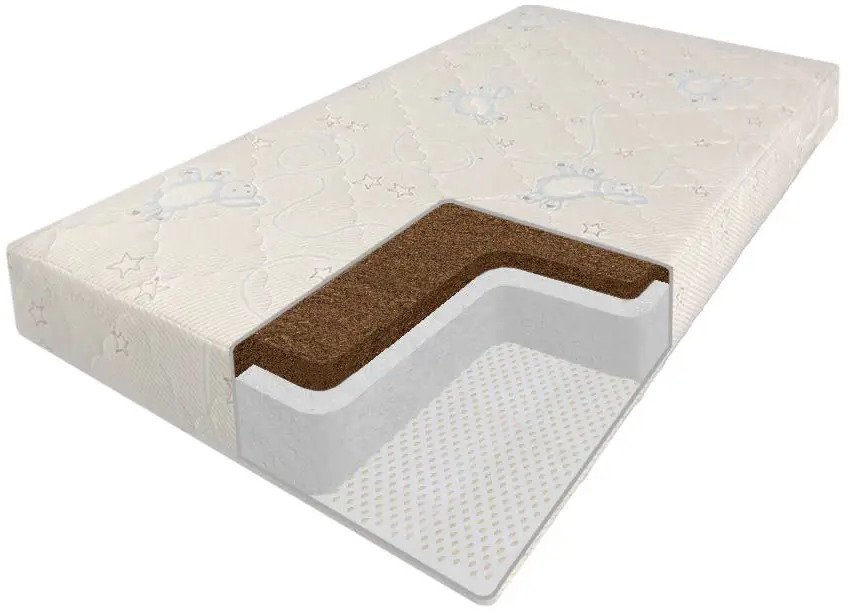 91537659 Матрас Seven Dreams Hollcon Baby Luxe 60x12x120 см беспружинный, односпальный STLM-1029817