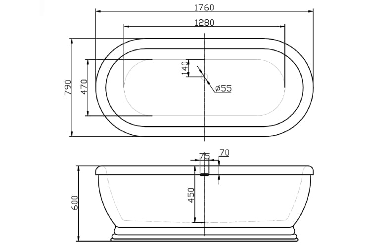 Акриловая ванна для ванной комнаты Gaia Mobili Complements ARCH-00089126 - Вид №2