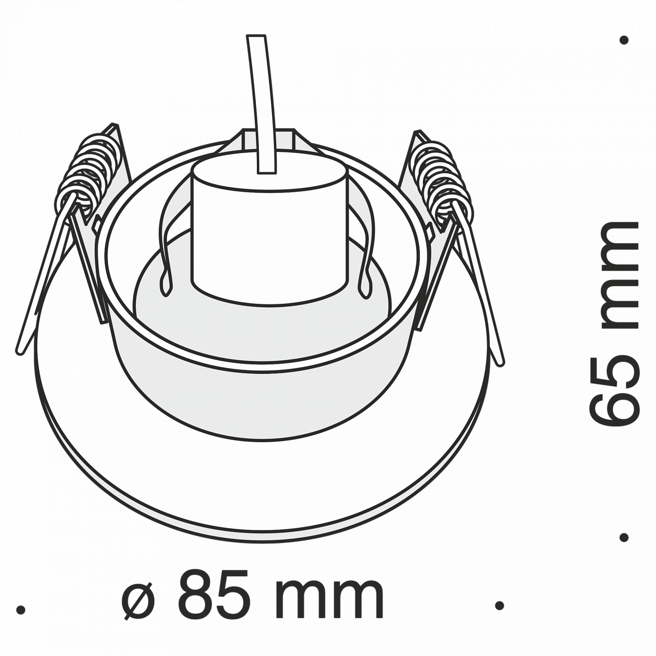 Встраиваемый спот черный Technical Dot DL027 TECHNICAL DOWNLIGHT 00-3957198 Черный  - Вид №2