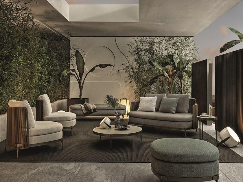 Minotti 2-местный тканевый садовый диван Tape cord outdoor sun-id-1397652 - Вид №2