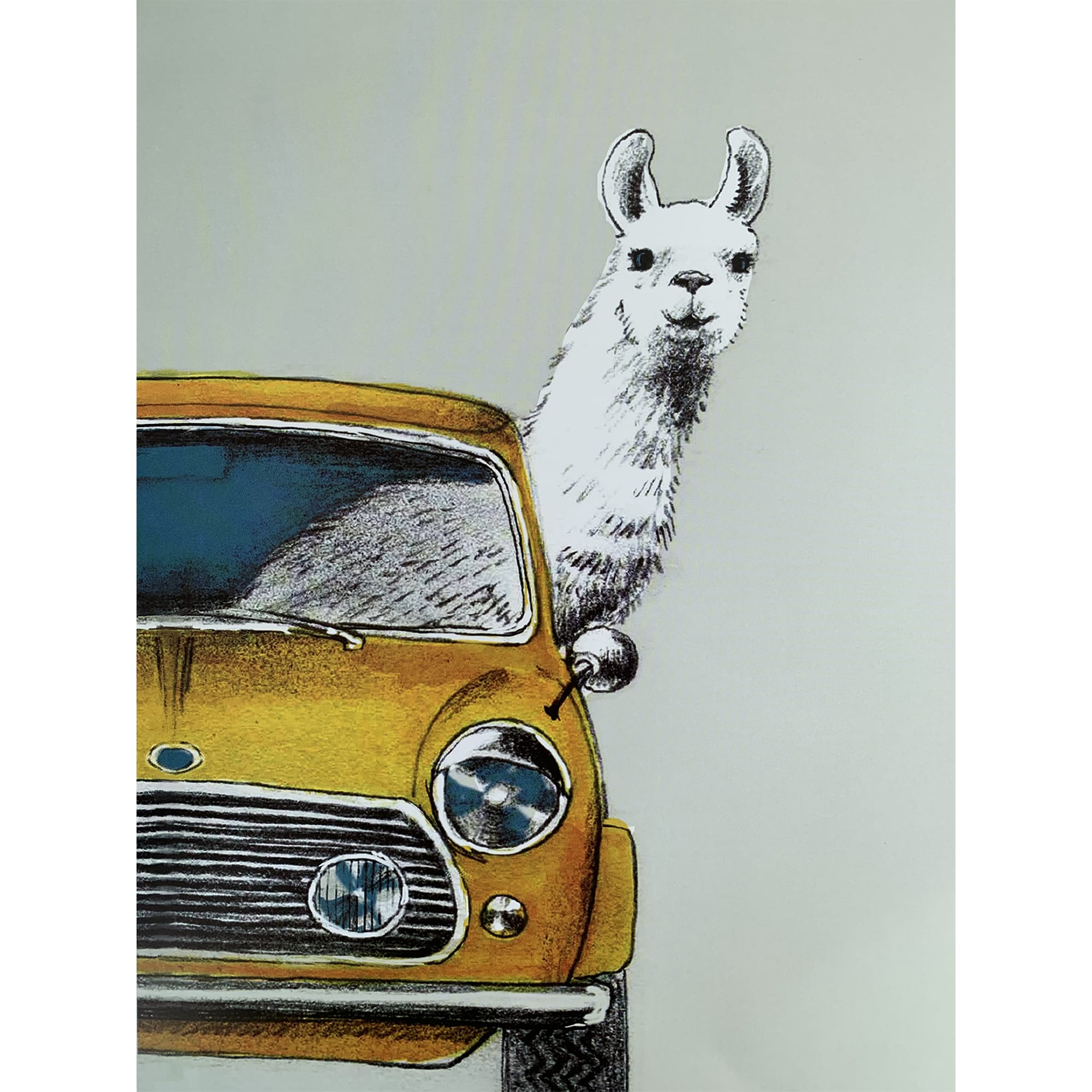 82481369 Постер «Лама в авто» 21x29.7 см Santreyd 