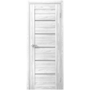 Комплект двери Новара Горизонталь остекленная 70x200 см ПВХ цвет ривьера айс с добором 100 мм