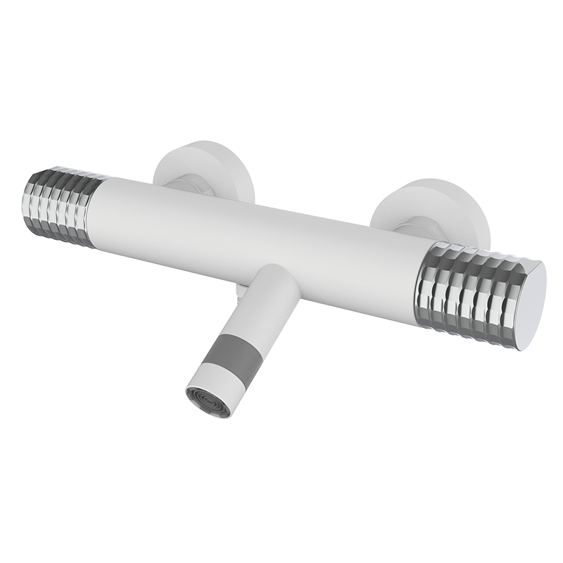 75210751 PREMIUM Белый Термостатический ванна-душ Белый-Хром GRB MIXERS 