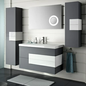 КОМПЛЕКТ МЕБЕЛИ CRONOS 80 СМ MATT GREY/WHITE