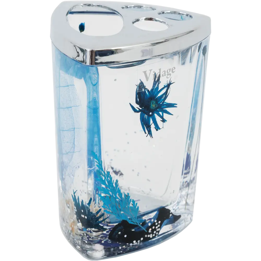 Стакан для зубных щеток Vidage Василек пластик цвет прозрачный STLM-2011604 - Вид №1