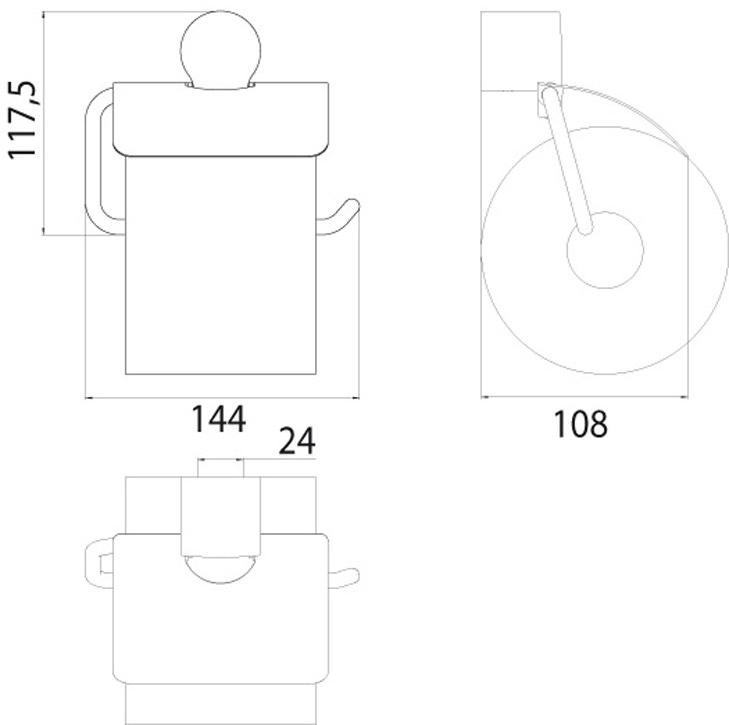 Emco Bad Держатель металлического рулона с крышкой Fino 8400 001 00 - Вид №4