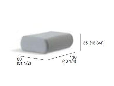 Ткань прямоугольный сад пуфик RODA Onda ARCH-00038365 - Вид №7