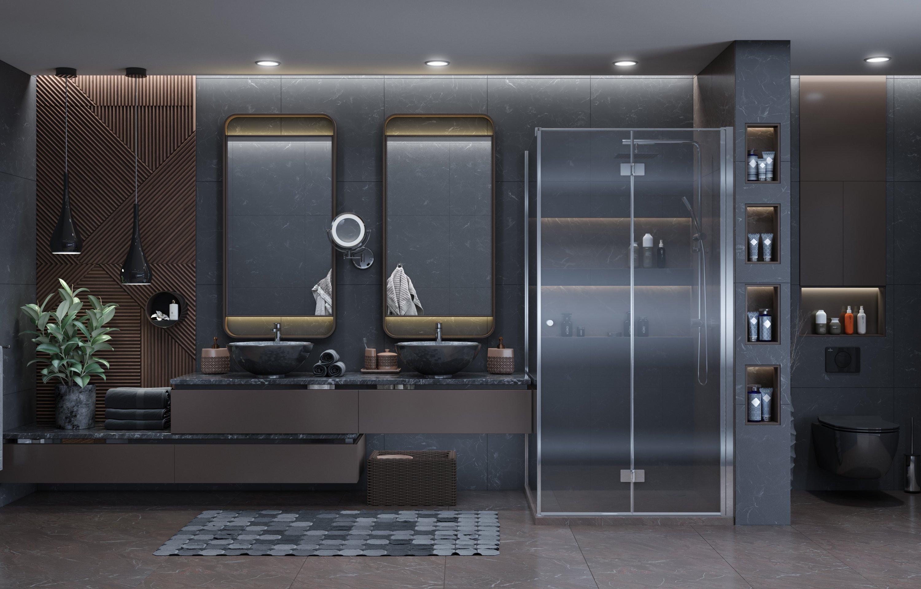 Душевое ограждение Ambassador Diamond 12011105R (900x900x2000), 1 место - Вид №2