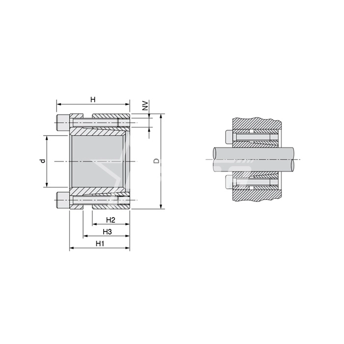 IS3375 Зажимная втулка KLAA024 (PHF FX41-24x50) ISKRA  - Вид №2