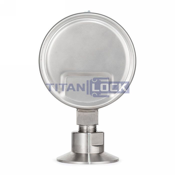 Манометр нержавеющий с мембранным разд.,10/0,2 Бар, Clamp DN50, корп. 100мм, TLSPG50/100CL TITAN LOCK  - Вид №4