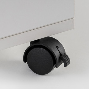 Мебельное колесо поворотное , c винтом М10, с тормозом, D50, черный LJPS0222 Public Steel Россия