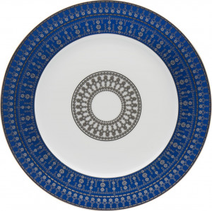 10639578 Haviland Тарелка подстановочная Haviland "Тиара, прусская бирюза" 31см (платиновый декор) Фарфор