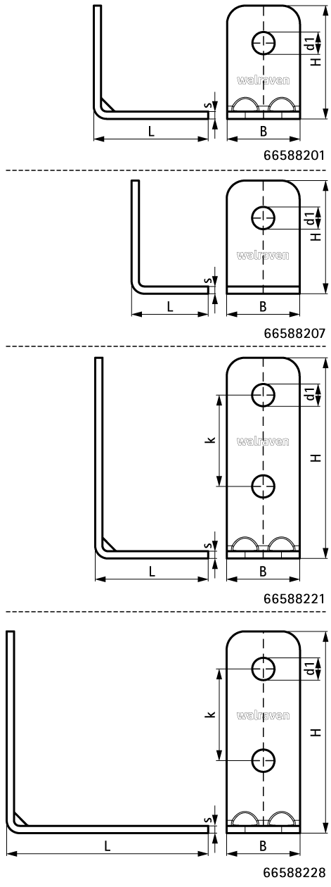 66588201 BIS уголок 90° (BUP1000) walraven  - Вид №1