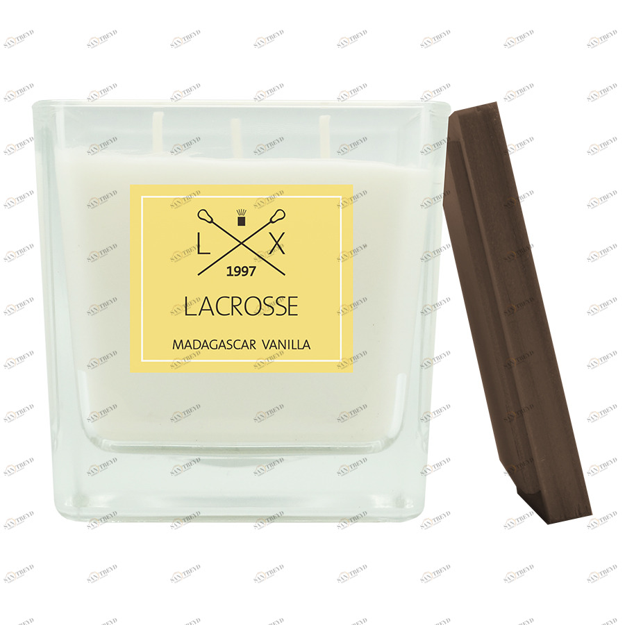 Свеча ароматическая в стекле 10х10 см "Мадагаскарская ваниль" AMBIENTAIR  00-3880970 Желтый 