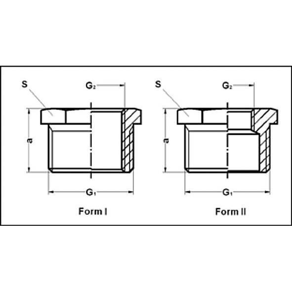 25411214R SANHA 541 футорка, латунь 1/2x1/4 мм  - Вид №1