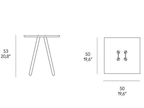 Высокий квадратный лакированный стол Casamania & Horm Twine T ARCH-00090132 - Вид №2
