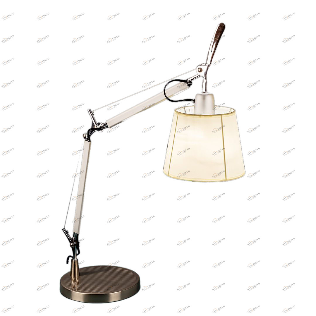 Лампа настольная на кронштейне с абажуром бежевая Frezia Light 90005 FREZIA LIGHT  00-3953629 Бежевый 