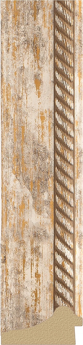 BY 7119 Зеркало в багетной раме - прованс с плетением 70 mm EVOFORM Octagon - Вид №3