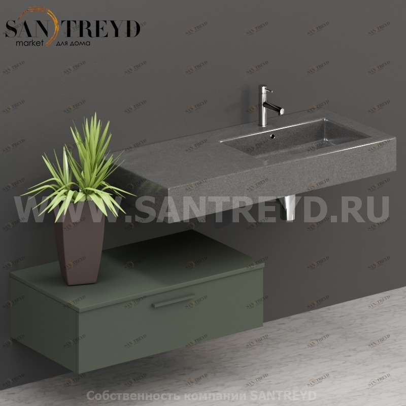 T09052FE2 Столешницы для использования в сочетании с тумбами и открытыми тумбами 90 см зеленая Globo ARREDO WOOD Италия Ceramica Globo