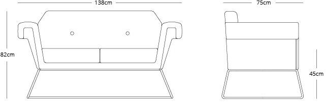 Liqui Contracts 2-х местный кожаный диван Hove club sun-id-1384736 - Вид №5