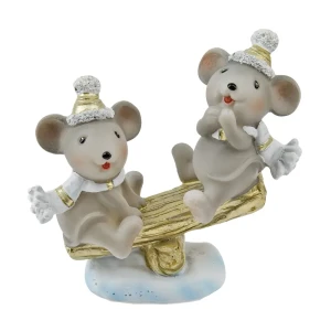 93724361 Новогодняя фигура Monte Christmas Мышата на качелях 11 см STLM-0958059