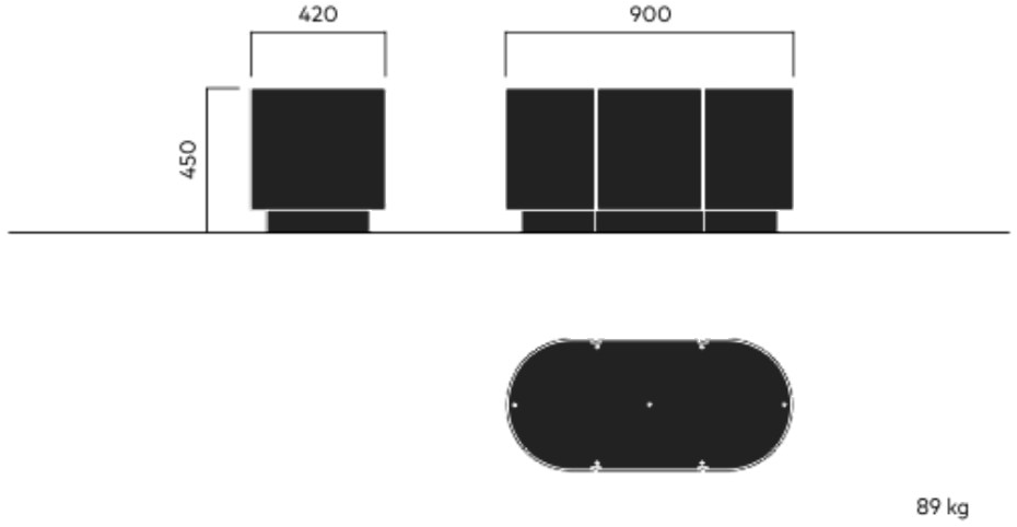 VESTRE Прямоугольная кашпо для общественных мест из стали с порошковым покрытием Pop sun-id-1413804 - Вид №10