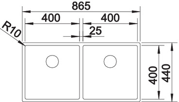 521617 Кухонная мойка Blanco Claron 400/400-IF  Blanco Claron - Вид №4