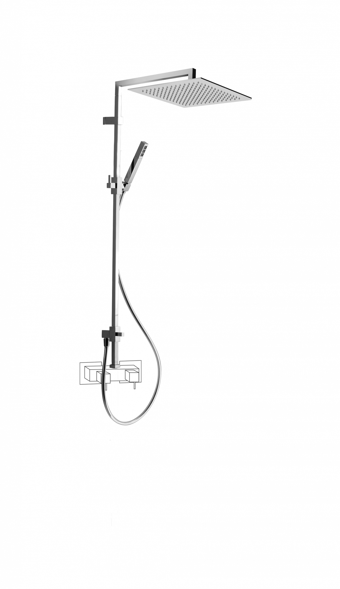 31451-CR CARIMALI Соединение Extreme 3/4 ”, душевая лейка MySlim 