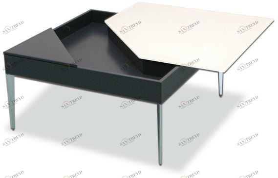 Ronald Schmitt Дизайнерский журнальный столик с журнальной полкой для гостиной  K451 