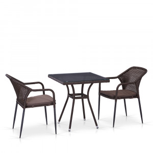 T282BNT/Y35B-W2390 Brown 2Pcs Комплект мебели из иск. ротанга T282BNT/Y35B-W2390 Brown (2+1) Afina