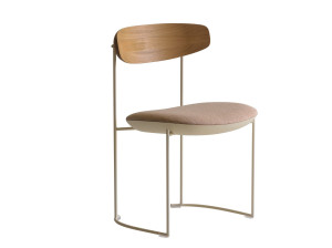 Металлический садовый стул с открытой спинкой