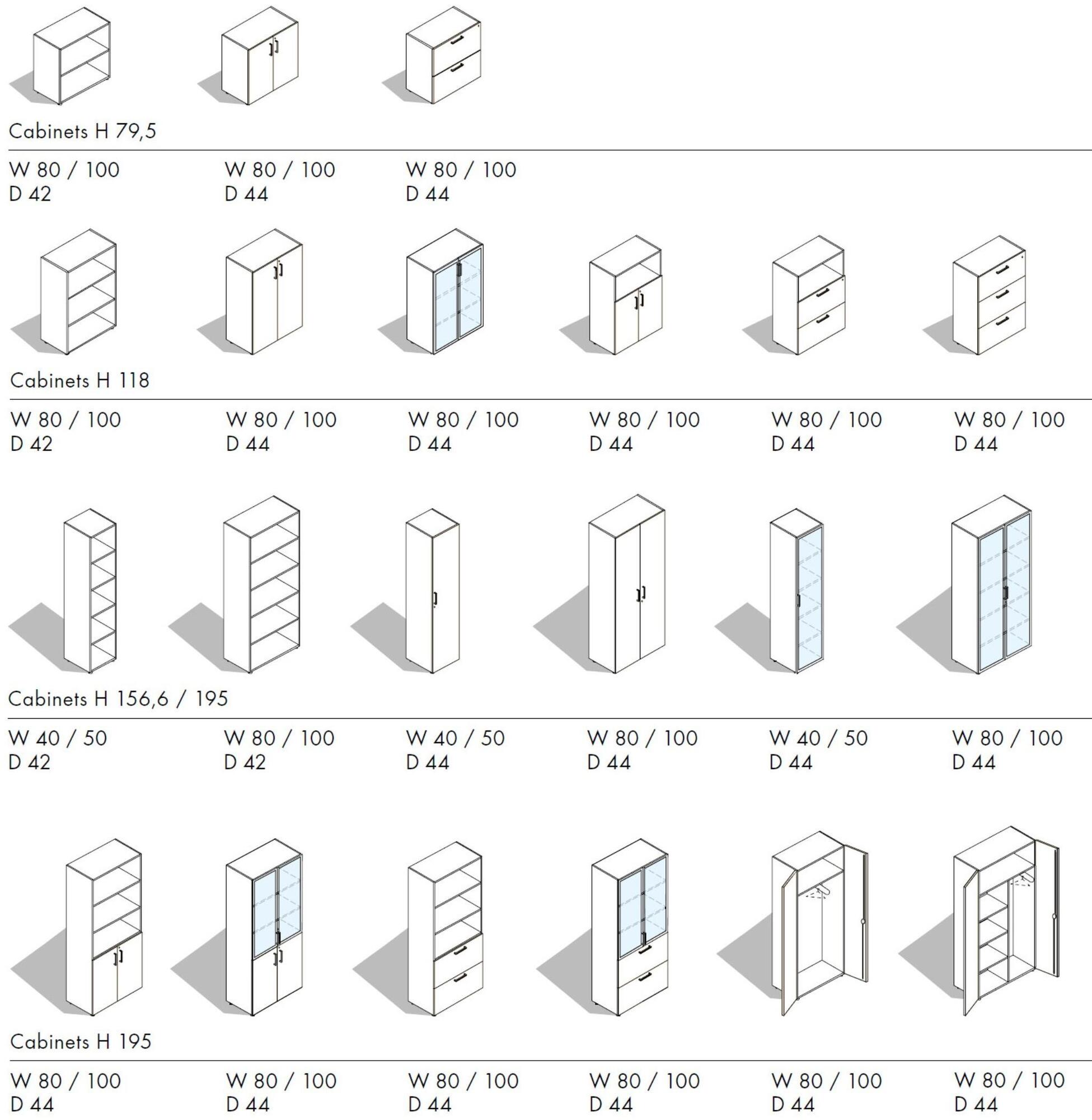 Sinetica Модульная офисная мебель с замком Operative cabinets sun-id-1429537 - Вид №4