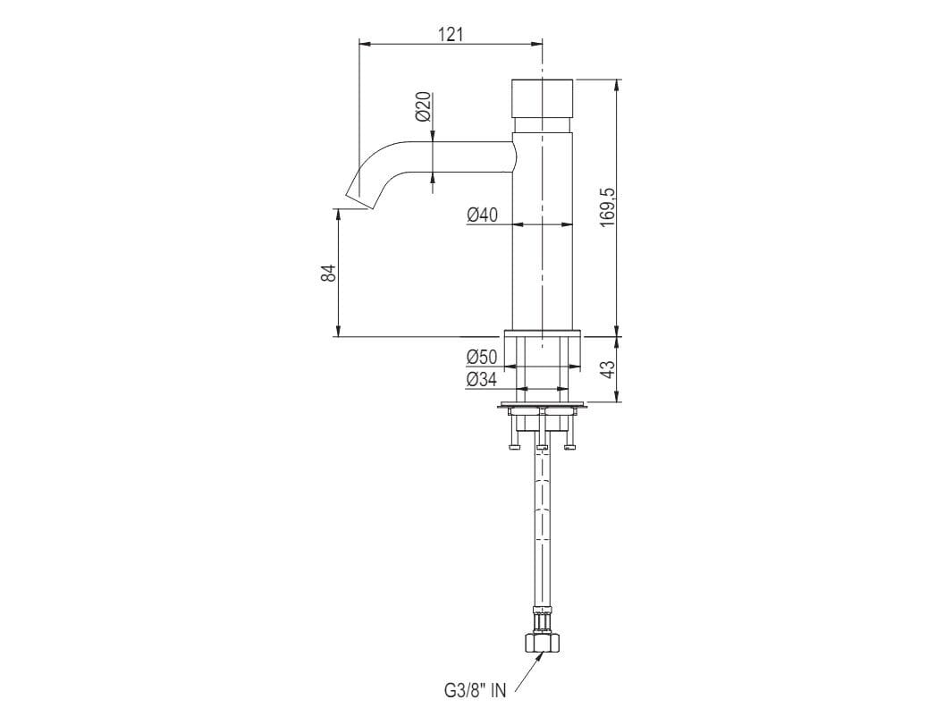 Смеситель для раковины из нержавеющей стали Super Inox PROFESSIONALS ARCH-00141582 - Вид №1