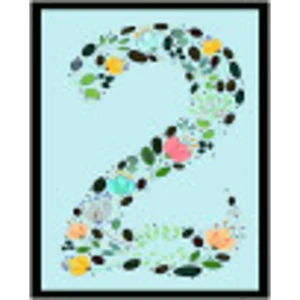 Цифра «2» самоклеящаяся 50x40 мм пенополиэтилен цвет глянцевый мультиколор