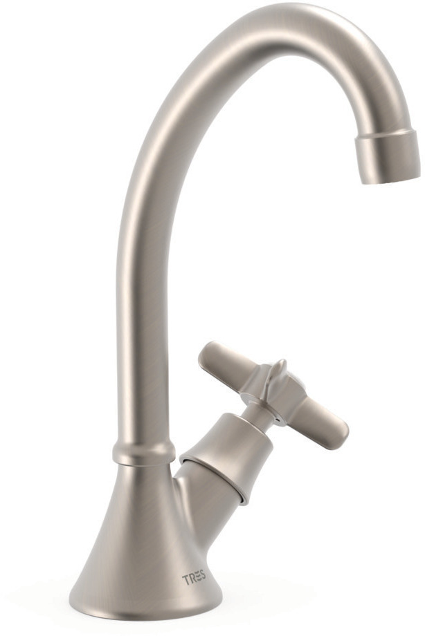 Смеситель для умывальника TRES CLASIC с 1 выпуском воды и боковой ручкой-24230601AC TRES