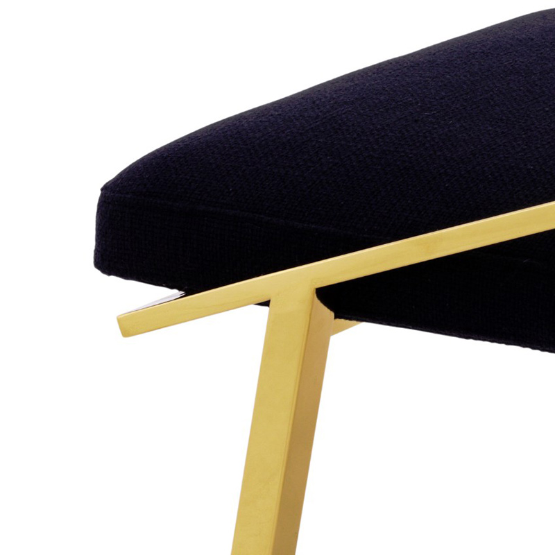 Стул черный с металлическими ножками, золото Reynolds от Eichholtz EICHHOLTZ  247287 Черный  - Вид №4