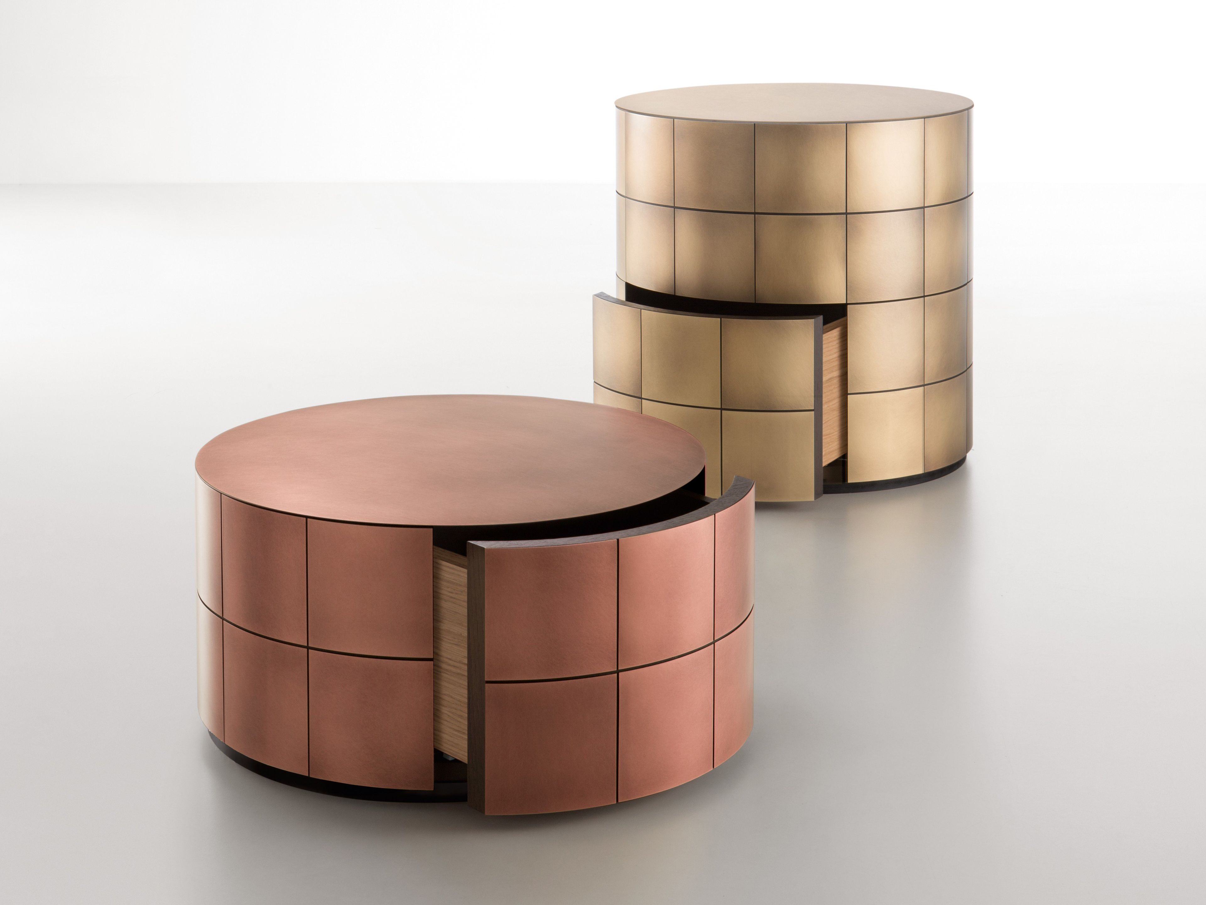 Металлическая круглая прикроватная тумбочка DE CASTELLI ARCH-00021307