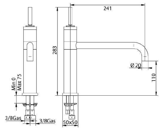 187120PN00 Смеситель Bandini Free Santreyd - Вид №1