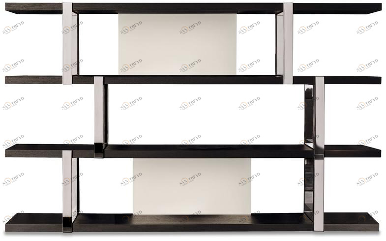 Minotti Открытый деревянный книжный шкаф sun-id-1453752