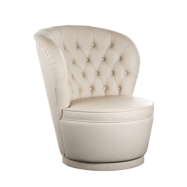 Кресло мягкое круглое молочное PUCCINI UNICO ДИЗАЙНЕРСКИЕ 249303 Молочный  - Вид №1