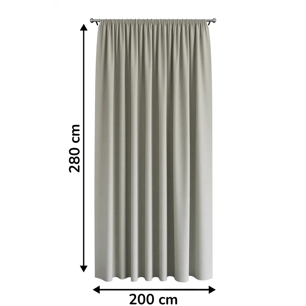 Штора MIAMOZA Меланж с лентой 200×280 см в серо-бордовых тонах 89427094 STLM-1583269 - Вид №1